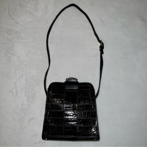 Bol-Perdix Black Crocodile Bag - Picture 4 of 15